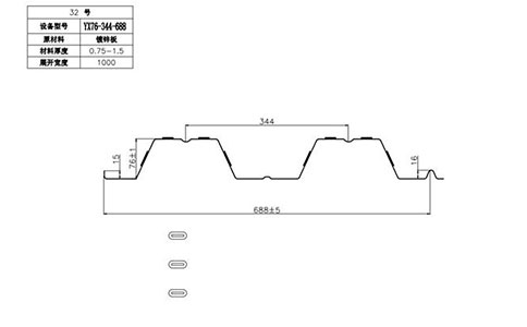 YX76-344-688開(kāi)口樓承板